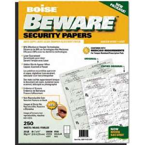  Boise BEWARE Security Papers 250 Sheets Anti Copy / Anti 