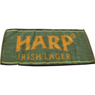Official Green Harp Irish Lager Beer Home Bar Towel   