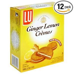 LU Ginger Lemon Cremes Cookies, 7.05 Ounce Boxes (Pack of 12):  