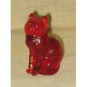  Mosser Art Glass Ruby Red Sitting 2x3 Inch Glass Figurine 