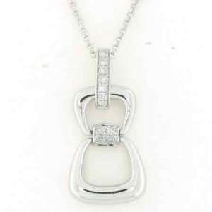 14K White Gold Diamond Necklace Diamond quality AA (I1 I2 clarity, G I 