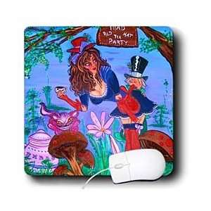   Haggerty Red Hat Art   Mad Red Hat Tea Party   Mouse Pads Electronics