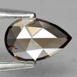 38cts Pear Rosecut Orangy Cognac Natural Loose Diamond  