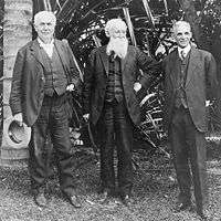 burroughs poses with thomas edison and henry ford at edison s home in 
