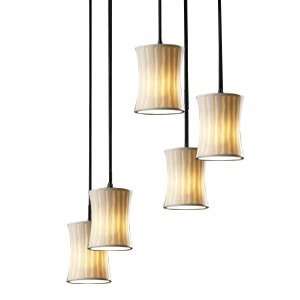  Limoges 5 Light Cluster Hourglass Pendant by Justice 