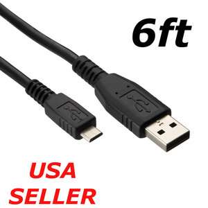 6FT USB 2.0 A Male to Micro B Male Data Sync Charger Adapter Cable 