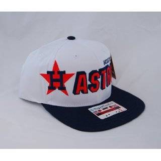 Houston Astros Retro Pattern Embroidered Flat Billed Snapback Cap by 