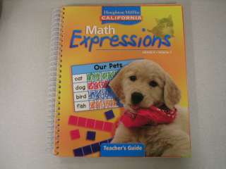 Math Expressions Kindergarten Houghton Mifflin CATeachers Ed V.2 