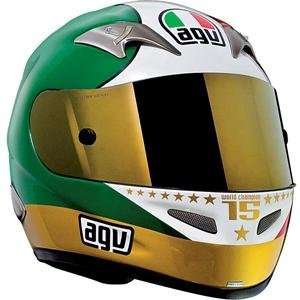  Ti Tech Agostini Replica Helmet   Medium/White/Green/Red Automotive