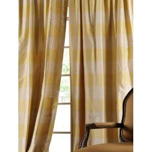  Knotts Landing Taffeta Silk Plaid Curtains & Drapes