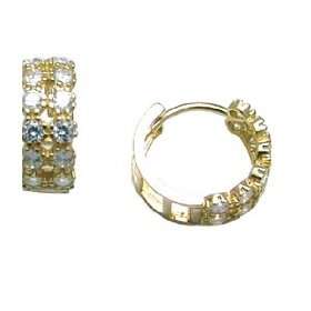    Shimmering Elegance 14K Yellow Gold Huggie Earrings: Jewelry