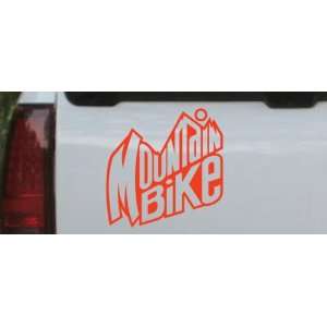 Mountain Bike Sports Car Window Wall Laptop Decal Sticker    Red 12in 