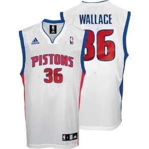  Rasheed Wallace Jersey adidas White Replica #36 Detroit 