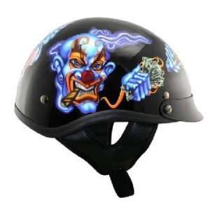  DOT Outlaw Insane Clowns Half Motorcycle Helmet Sz M 