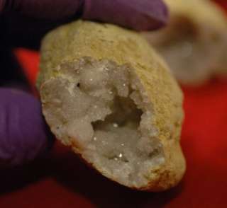LOT OF THREE CALCITE CRYSTAL GEODE FROM MOROCCO  