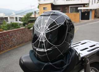 Black Spiderman motorcycle helmet HJC CS R1 SMOKE VISOR  
