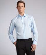 Canali light blue cotton point collar dress shirt style# 319667001