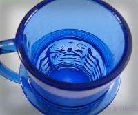 Mr Peanut Cobalt Blue Fantasy Glass Mug  