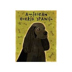 American Cocker Spaniel (black) Giclee Poster Print by John Golden 