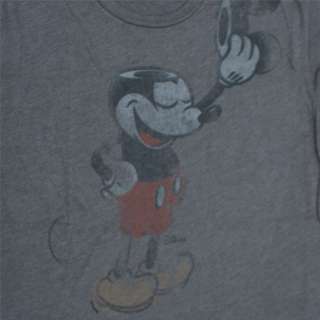 Disney Mickey Mouse Hats Off Junk Food Dark Grey Graphic Tee Shirt 