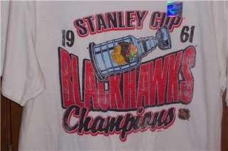 NEW Chicago Blackhawks 1961 Stanley Cup Retro Shirt XL  