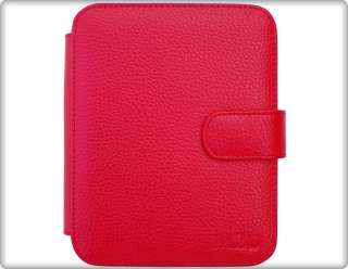 Nook 2 2nd Simple Touch Genuine Leather Cover Case Color RED 