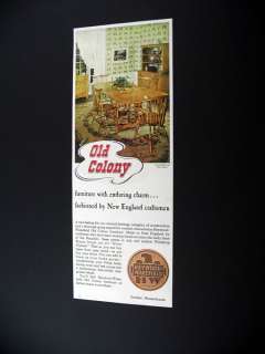 Heywood Wakefield Old Colony Furniture 1947 print Ad  
