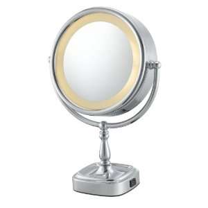    Chrome Finish Lighted Magnifying Vanity Mirror