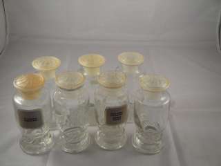 Vintage Lot of 7 Glass Spice Jars  