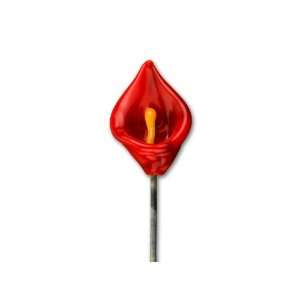  Red Calla Lily Floral Head Pin, Approx Length 3.5 3.75 