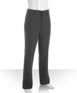 Marc by Marc Jacobs grey cotton wool double pinstripe dress pants 