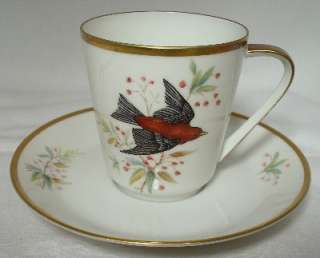 HUTSCHENREUTHER Audubon Bird Scarlet Tanager Cup Saucer  