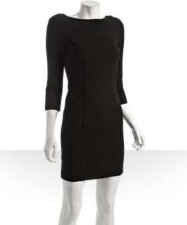 Diane Von Furstenberg black knit scoop back zipper Arita dress 