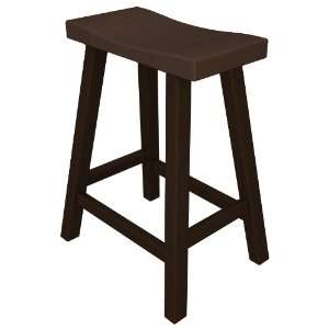   Faux Leather Saddle Stool (Sold in Pairs) in Mahogany / Espresso Home