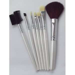  7 PCs Professional Makeup Cosmetic Brush Set Kit Case Free 