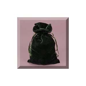    20ea   6 X 9 Hunter Green Velvet Fabric Bag