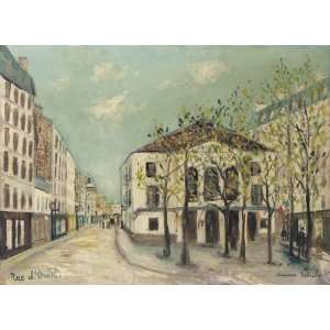 Hand Made Oil Reproduction   Maurice Utrillo   32 x 24 inches   Rue d 