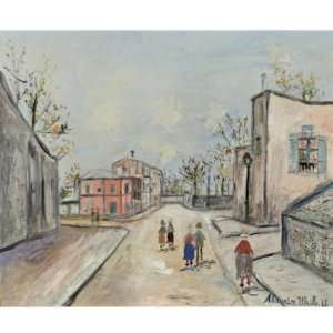  Hand Made Oil Reproduction   Maurice Utrillo   24 x 24 