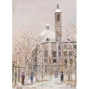 Hand Made Oil Reproduction   Maurice Utrillo   32 x 44 inches   Chapel 