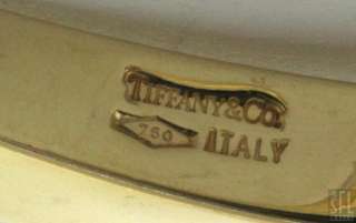 TIFFANY & CO HEAVY ITALY 18K YELLOW GOLD BANGLE BRACELET  
