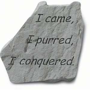   Purred, I Conquered Cat Garden Memorial Stone: Patio, Lawn & Garden