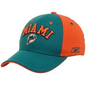  Reebok Miami Dolphins Two tone Structured Flex Hat Sports 