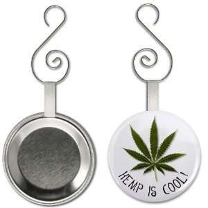  Creative Clam Hemp Is Cool Pot Leaf 2.25 Inch Button Style 