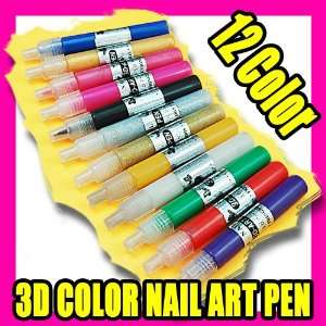    12 Color Nail Art 3d Pen Design Diy Drawing Paint 024 Beauty