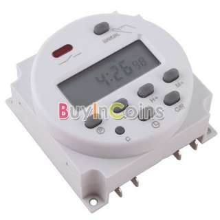 New LCD Digital Power Programmable Timer AC 12V 16A Time Relay Switch 