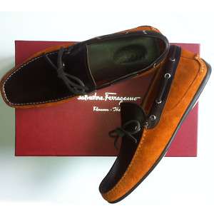 Salvatore Ferragamo Mango Boat Loafer Shoes Men 9.5 10 8017577482353 