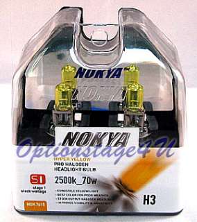 Nokya Arctic Hyper Yellow H3 Halogen Headlight bulbs (Pure Yellow)