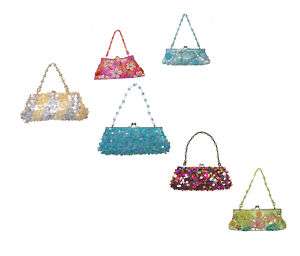Lot of 6 Beaded Evening Clutch Purses * FREE SHIP  