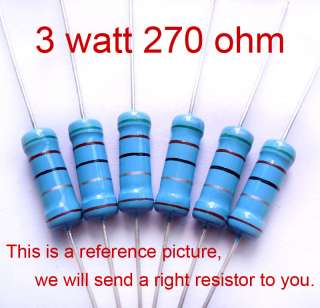 Watt 270 ohm 270R Metal Film Resistor RoHS 1% 3W(100)  