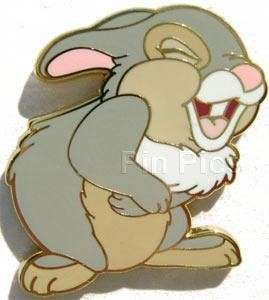 THUMPER LAUGHING Bunny RABBIT BAMBI Disney BOOSTER PIN  